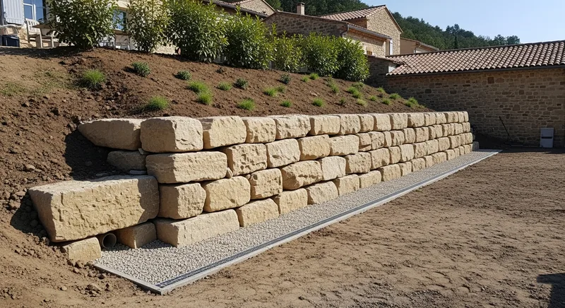 Enrochement de talus à Quint-Fonsegrives